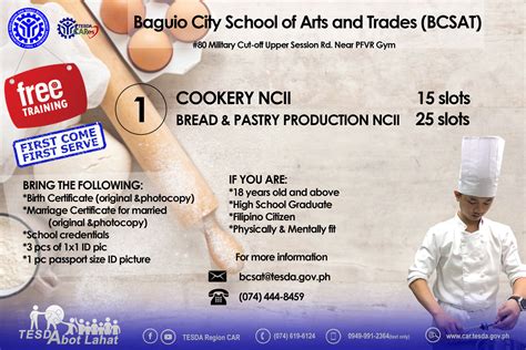 bcsat baguio|Tesda Courses in Baguio City School of Arts and Trades.